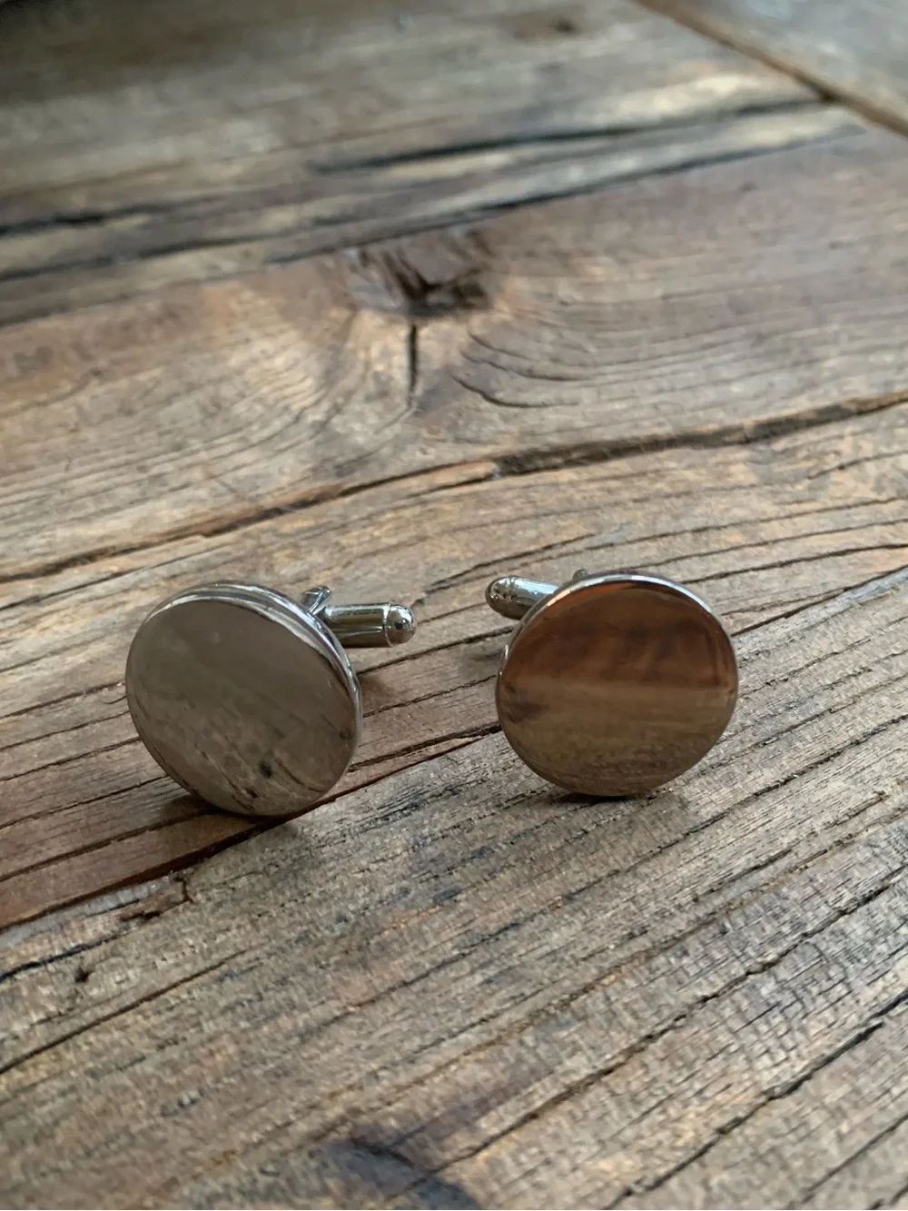 Classic Round Silver Men's Cufflinks